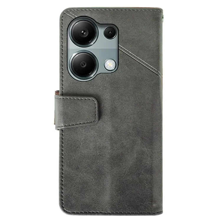 IDEWEI For Xiaomi Redmi Note 13 Pro 4G / Poco M6 Pro 4G Case Calf Texture Card Holder Phone Cover