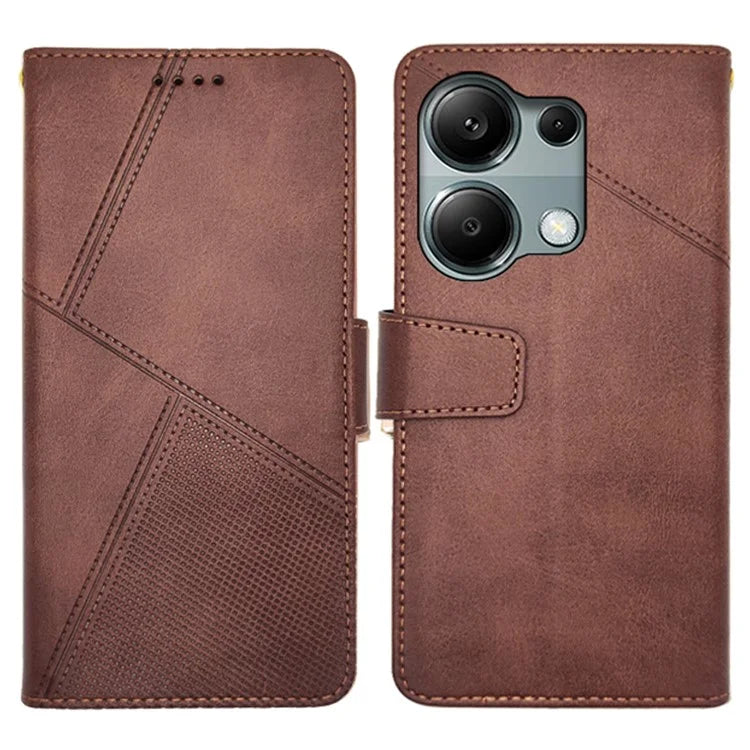 IDEWEI For Xiaomi Redmi Note 13 Pro 4G / Poco M6 Pro 4G Case Calf Texture Card Holder Phone Cover