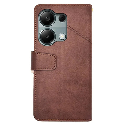 IDEWEI For Xiaomi Redmi Note 13 Pro 4G / Poco M6 Pro 4G Case Calf Texture Card Holder Phone Cover
