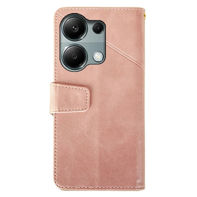 IDEWEI For Xiaomi Redmi Note 13 Pro 4G / Poco M6 Pro 4G Case Calf Texture Card Holder Phone Cover