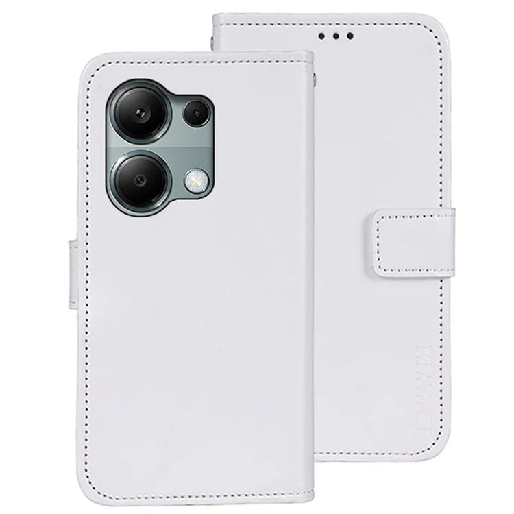 IDEWEI For Xiaomi Redmi Note 13 Pro 4G / Poco M6 Pro 4G Case Magnetic Clasp Leather Anti-fall Phone Cover