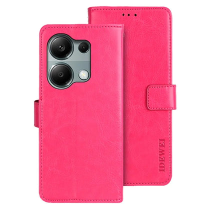 IDEWEI For Xiaomi Redmi Note 13 Pro 4G / Poco M6 Pro 4G Case Magnetic Clasp Leather Anti-fall Phone Cover
