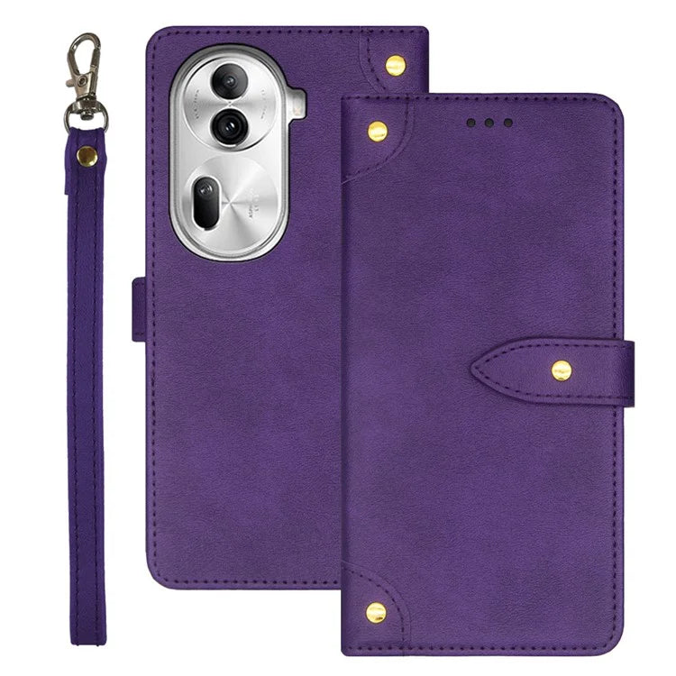 IDEWEI For Oppo Reno11 Pro 5G (Global) / Reno11 (China) 5G Cover Drop-proof Leather Card Holder Cell Phone Case