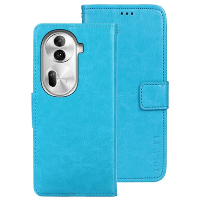 IDEWEI For Oppo Reno11 Pro 5G (Global) / Reno11 (China) 5G Case Crazy Horse Texture PU Leather Stand Magnetic Clasp Phone Cover
