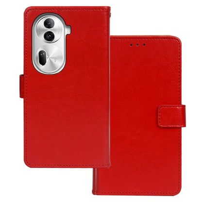 IDEWEI For Oppo Reno11 Pro 5G (Global) / Reno11 (China) 5G Case Crazy Horse Texture Flip Leather Stand Cell Phone Cover