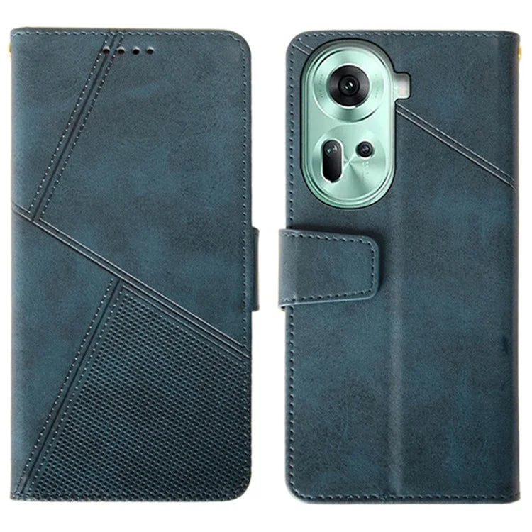 IDEWEI For Oppo Reno11 5G (Global) Cell Phone Case Calf Texture Leather Wallet Shockproof Cover