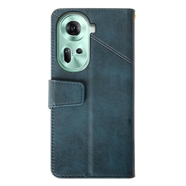 IDEWEI For Oppo Reno11 5G (Global) Cell Phone Case Calf Texture Leather Wallet Shockproof Cover