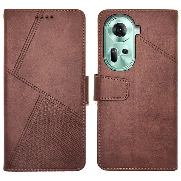 IDEWEI For Oppo Reno11 5G (Global) Cell Phone Case Calf Texture Leather Wallet Shockproof Cover