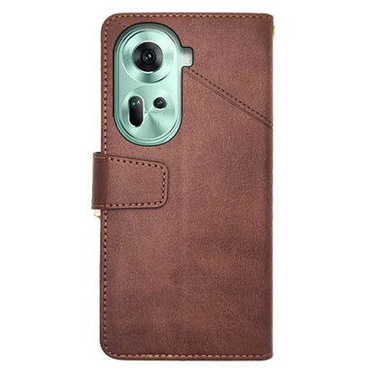 IDEWEI For Oppo Reno11 5G (Global) Cell Phone Case Calf Texture Leather Wallet Shockproof Cover