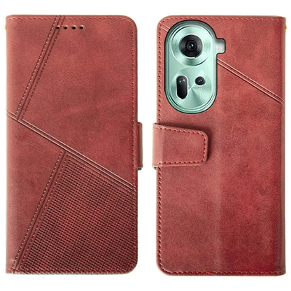 IDEWEI For Oppo Reno11 5G (Global) Cell Phone Case Calf Texture Leather Wallet Shockproof Cover