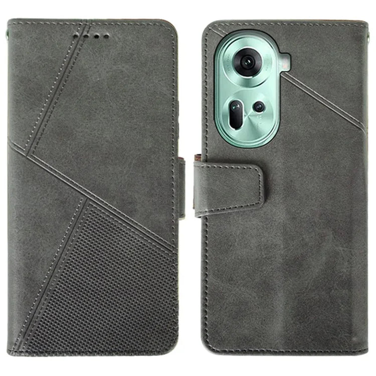 IDEWEI For Oppo Reno11 5G (Global) Cell Phone Case Calf Texture Leather Wallet Shockproof Cover