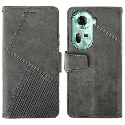 IDEWEI For Oppo Reno11 5G (Global) Cell Phone Case Calf Texture Leather Wallet Shockproof Cover