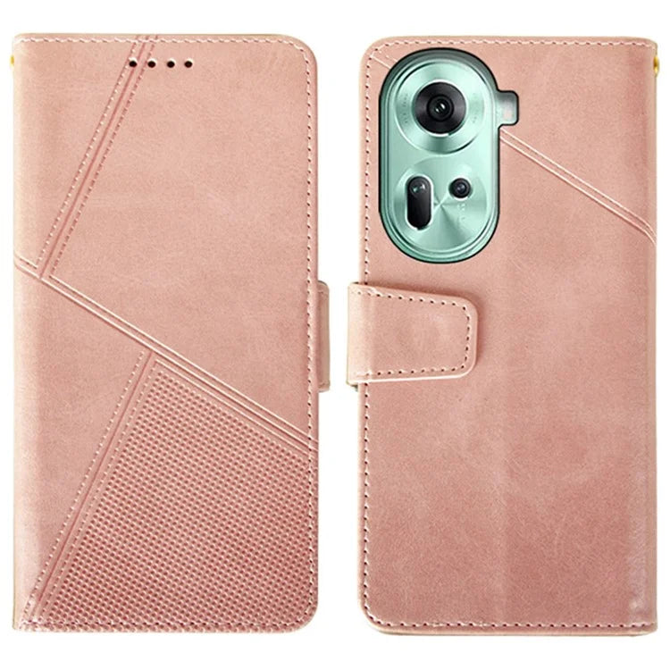 IDEWEI For Oppo Reno11 5G (Global) Cell Phone Case Calf Texture Leather Wallet Shockproof Cover