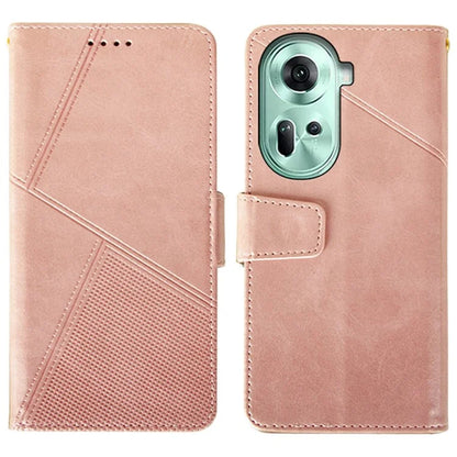 IDEWEI For Oppo Reno11 5G (Global) Cell Phone Case Calf Texture Leather Wallet Shockproof Cover