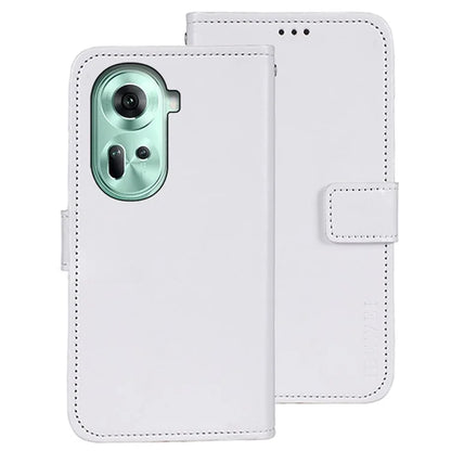 IDEWEI For Oppo Reno11 5G (Global) Case Crazy Horse Texture PU Leather Stand Anti-scratch Phone Cover