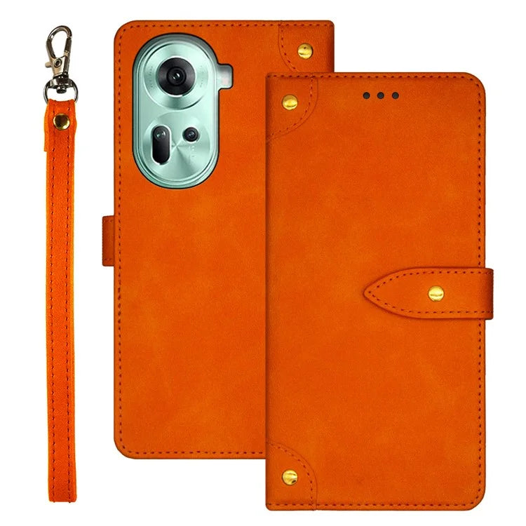 IDEWEI For Oppo Reno11 5G (Global) Case Card Holder Folding Stand PU Leather Phone Cover