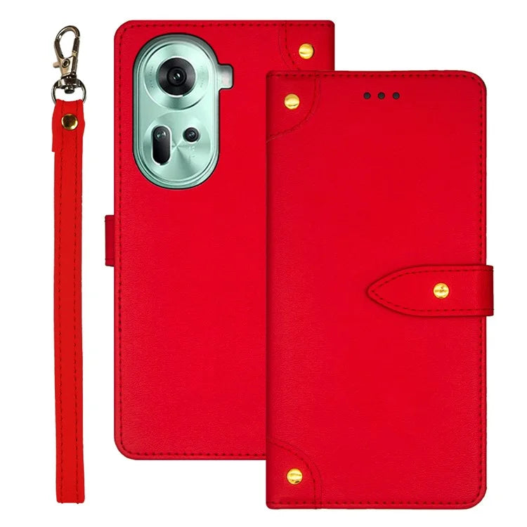 IDEWEI For Oppo Reno11 5G (Global) Case Card Holder Folding Stand PU Leather Phone Cover
