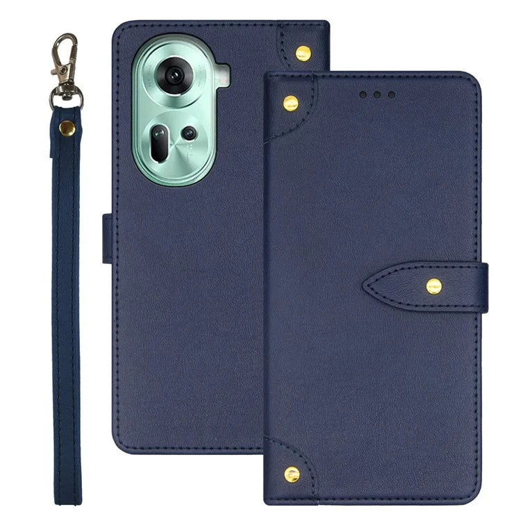 IDEWEI For Oppo Reno11 5G (Global) Case Card Holder Folding Stand PU Leather Phone Cover