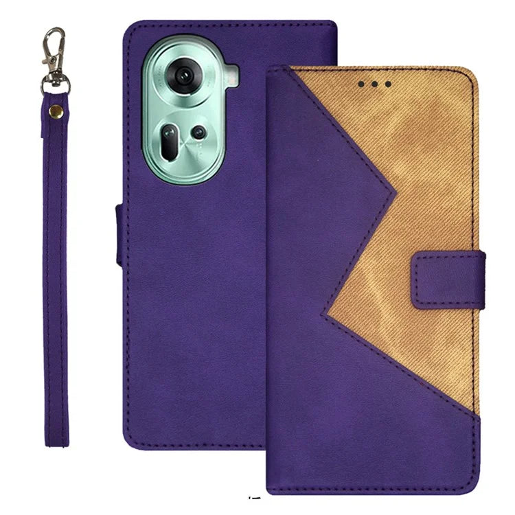 IDEWEI For Oppo Reno11 5G (Global) Cover Card Holder PU Leather Full Protection Phone Case