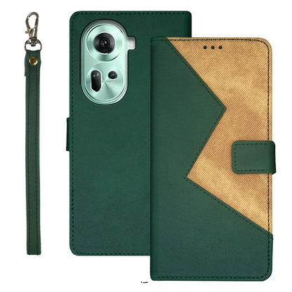 IDEWEI For Oppo Reno11 5G (Global) Cover Card Holder PU Leather Full Protection Phone Case