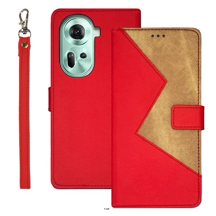 IDEWEI For Oppo Reno11 5G (Global) Cover Card Holder PU Leather Full Protection Phone Case