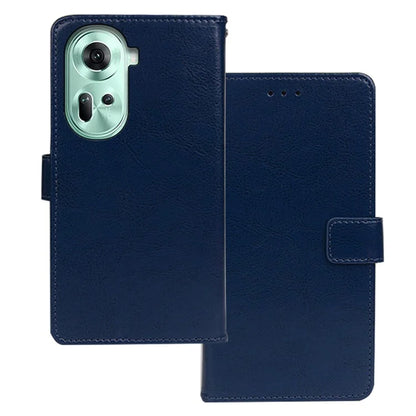 IDEWEI For Oppo Reno11 5G (Global) Wallet Case Leather Phone Cover Crazy Horse Texture