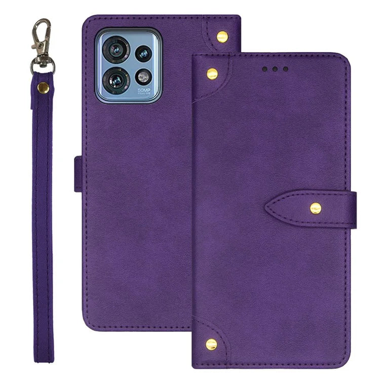 IDEWEI For Motorola Edge 40 Pro 5G / Moto X40 5G / Edge+ (2023) Cell Phone Case PU Leather Card Slot Stand Cover