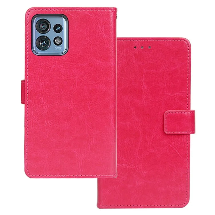 IDEWEI For Motorola Edge 40 Pro 5G / Moto X40 5G / Edge+ (2023) Case Solid Color PU Leather Phone Cover