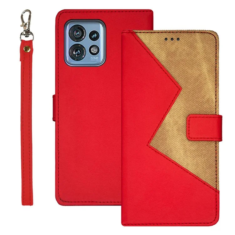 IDEWEI For Motorola Moto X40 5G / Edge 40 Pro 5G / Edge+ (2023) Case Splicing Color Phone Cover with Card Slots