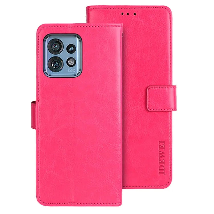 IDEWEI For Motorola Edge 40 Pro 5G / Moto X40 5G / Edge+ (2023) Case Magnetic Clasp Leather Phone Cover