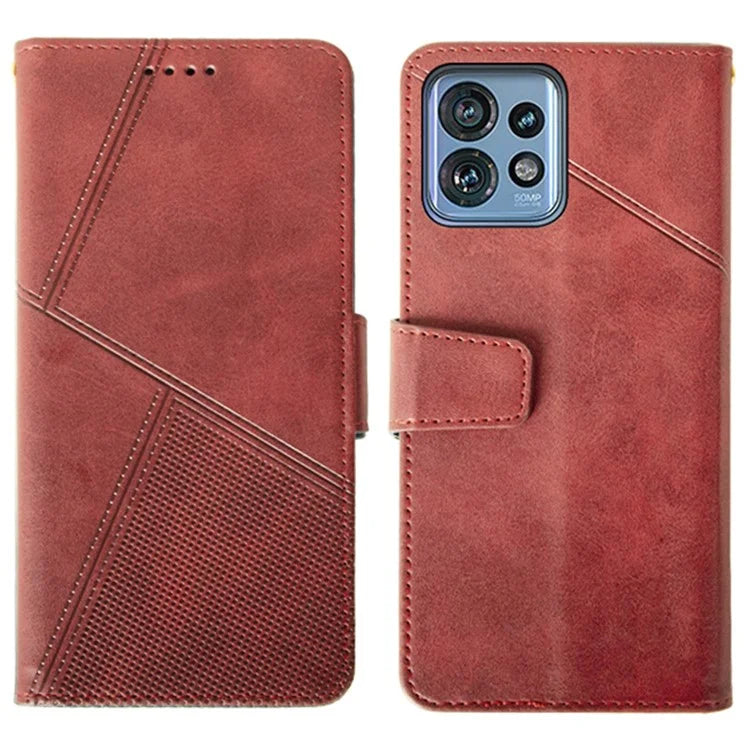 IDEWEI For Motorola Moto X40 5G / Edge 40 Pro 5G / Edge+ (2023) 5G Case Calf Texture Leather Stand Phone Cover