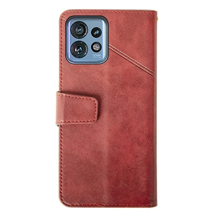 IDEWEI For Motorola Moto X40 5G / Edge 40 Pro 5G / Edge+ (2023) 5G Case Calf Texture Leather Stand Phone Cover