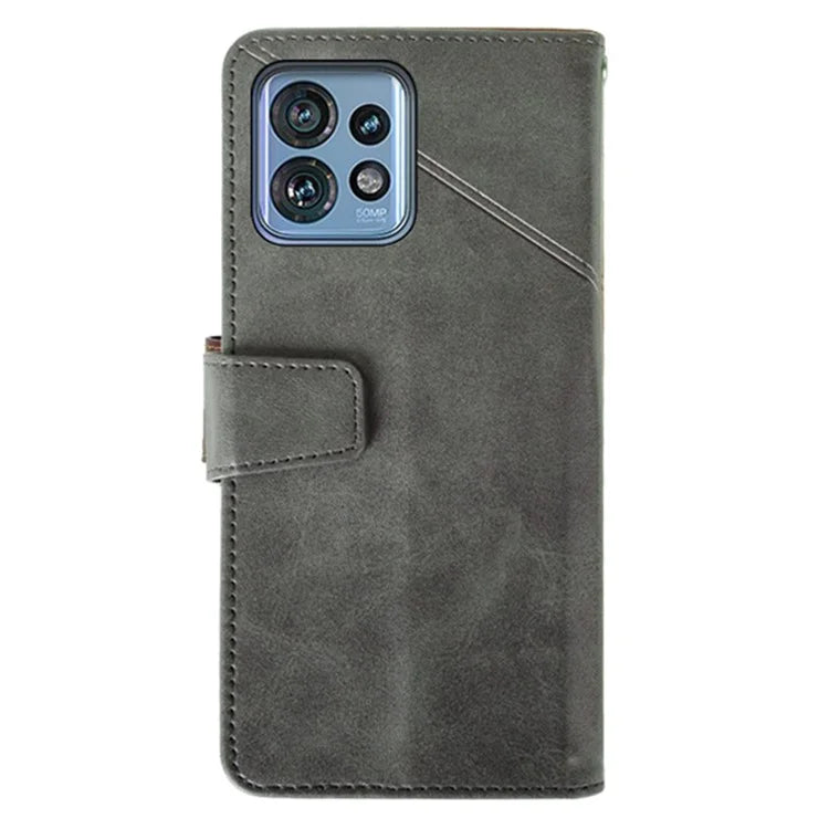 IDEWEI For Motorola Moto X40 5G / Edge 40 Pro 5G / Edge+ (2023) 5G Case Calf Texture Leather Stand Phone Cover