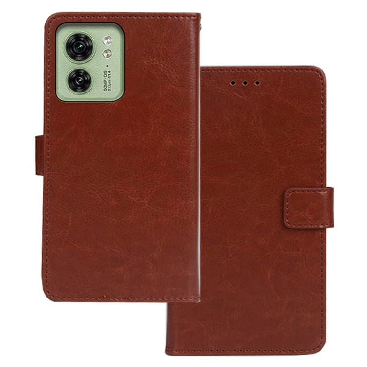 IDEWEI For Motorola Edge 40 5G Case Full Protection PU Leather Support Stand Wallet Phone Cover