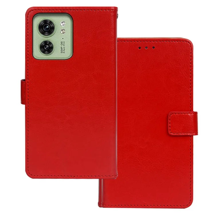 IDEWEI For Motorola Edge 40 5G Case Full Protection PU Leather Support Stand Wallet Phone Cover