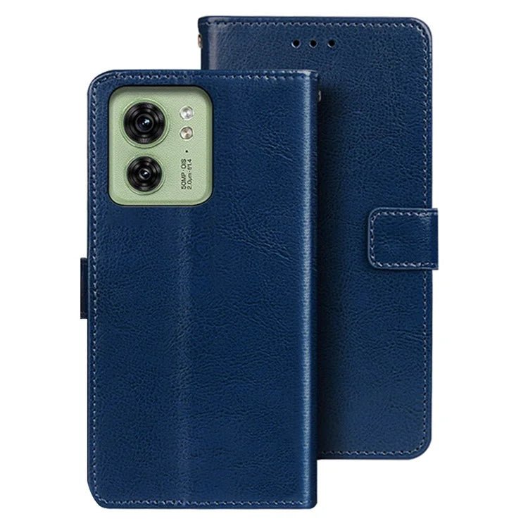 IDEWEI For Motorola Edge 40 5G Case Full Protection PU Leather Support Stand Wallet Phone Cover