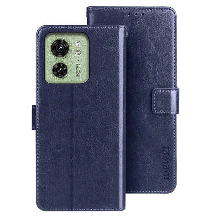 IDEWEI For Motorola Edge 40 5G Mobile Phone Case Magnetic PU Leather Stand Cover Wallet