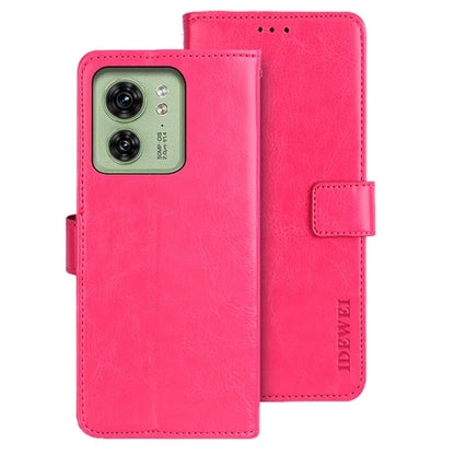 IDEWEI For Motorola Edge 40 5G Mobile Phone Case Magnetic PU Leather Stand Cover Wallet