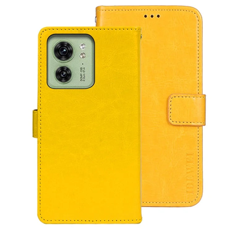 IDEWEI For Motorola Edge 40 5G Mobile Phone Case Magnetic PU Leather Stand Cover Wallet