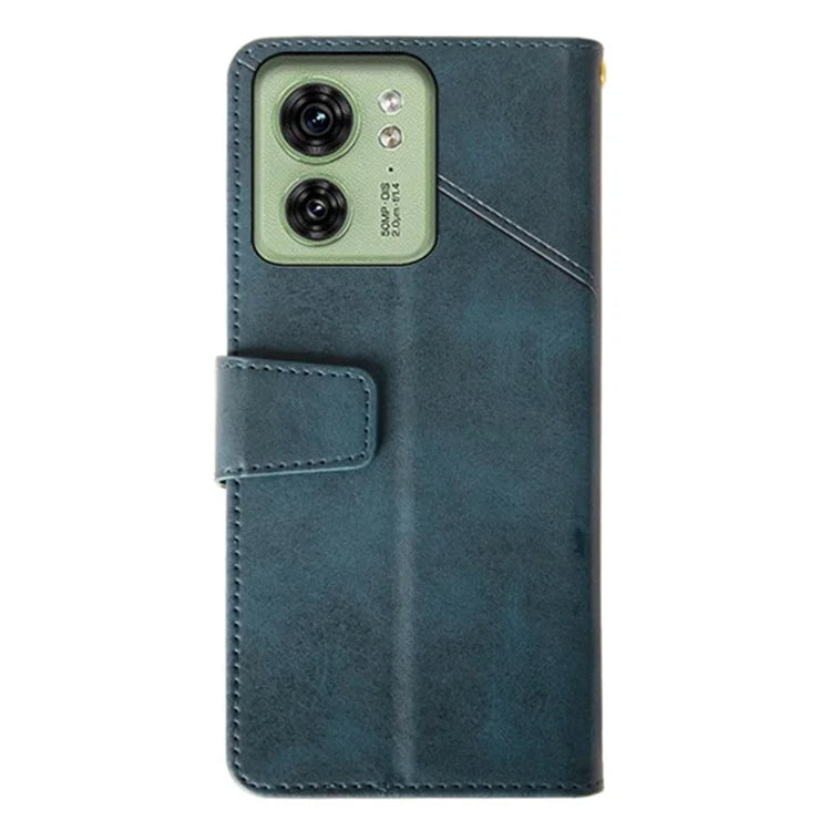 IDEWEI Calf Texture Phone Shell for Motorola Edge 40 5G Cases PU Leather Stand Phone Cover