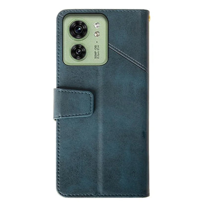 IDEWEI Calf Texture Phone Shell for Motorola Edge 40 5G Cases PU Leather Stand Phone Cover