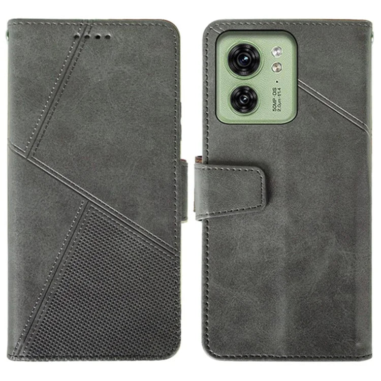 IDEWEI Calf Texture Phone Shell for Motorola Edge 40 5G Cases PU Leather Stand Phone Cover