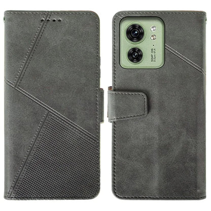 IDEWEI Calf Texture Phone Shell for Motorola Edge 40 5G Cases PU Leather Stand Phone Cover