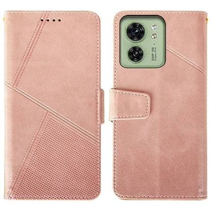 IDEWEI Calf Texture Phone Shell for Motorola Edge 40 5G Cases PU Leather Stand Phone Cover