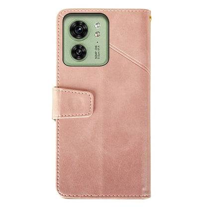 IDEWEI Calf Texture Phone Shell for Motorola Edge 40 5G Cases PU Leather Stand Phone Cover