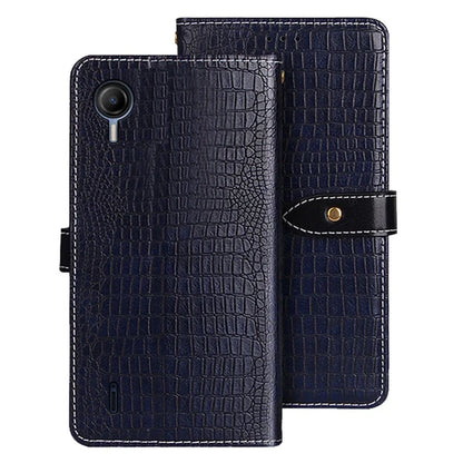 IDEWEI For Cricket Debut S2 Leather Case Crocodile Texture Phone Cover with Wallet