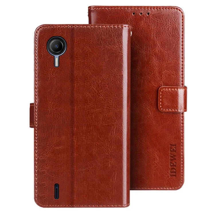 IDEWEI For Cricket Debut S2 Case Crazy Horse Texture Flip Leather Phone Cover