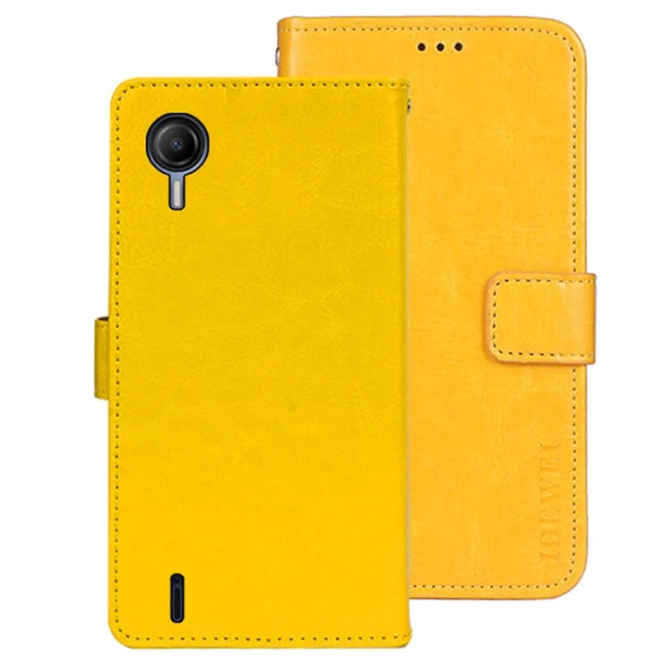 IDEWEI For Cricket Debut S2 Case Crazy Horse Texture Flip Leather Phone Cover