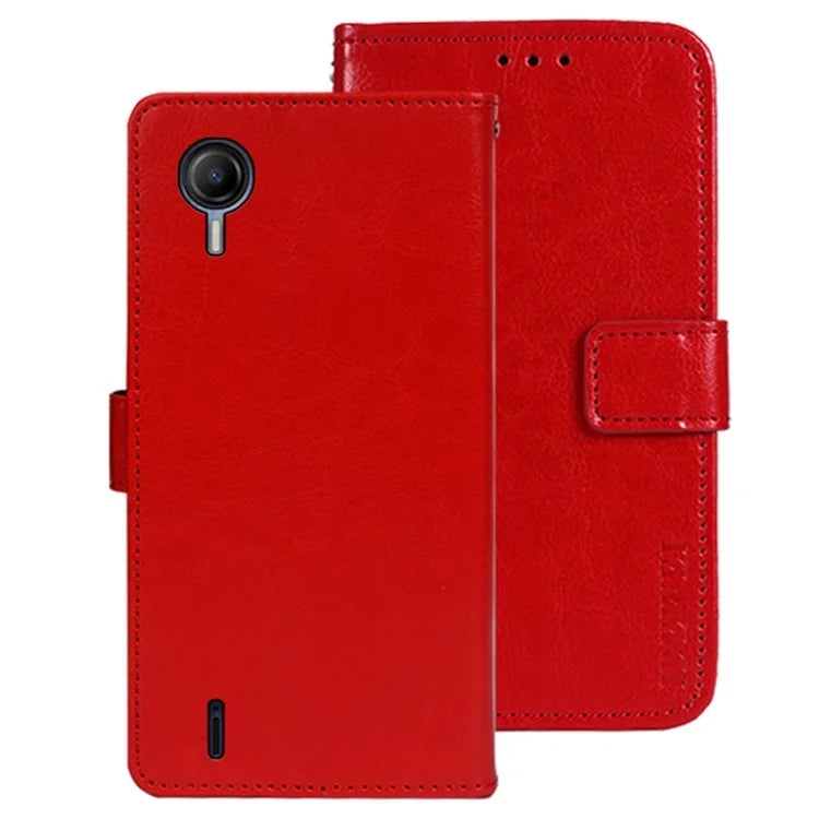 IDEWEI For Cricket Debut S2 Case Crazy Horse Texture Flip Leather Phone Cover