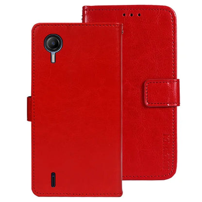 IDEWEI For Cricket Debut S2 Case Crazy Horse Texture Flip Leather Phone Cover